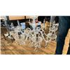 Image 2 : CRYSTAL CHANDELIER WITH PLASTIC ARMS. 28" ACROSS. QUITE BEAUTIFUL!