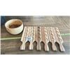 Image 1 : BEAUTIFUL TURNED 10" BOWL WITH 6 FLIGHT PADDLES
