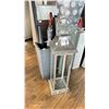 Image 2 : GROUP LOT OF DECOR ITEMS, UMBRELLA STAND, 2X3' WHITE BOARDS, TV TABLE, SIGN TRIPOD, NOTICE