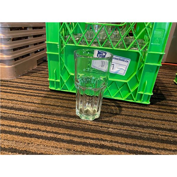 GROUP LOT OF EXTRA TALL COCKTAIL GLASSES. STACKABLE. 20