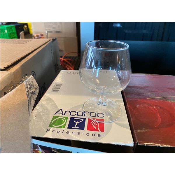 ARCOROC SMALL SNIFTER GLASSES. 5 OZ. 4 CASES OF 12