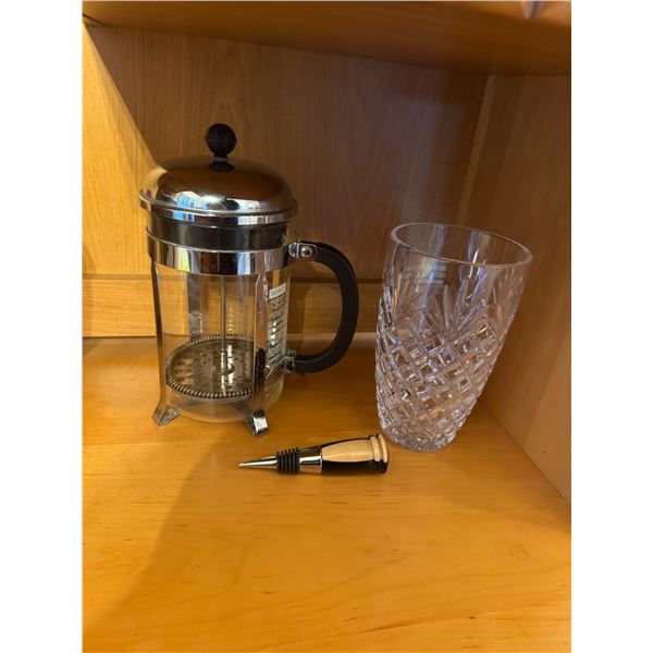 Bodum wine stopper and vase