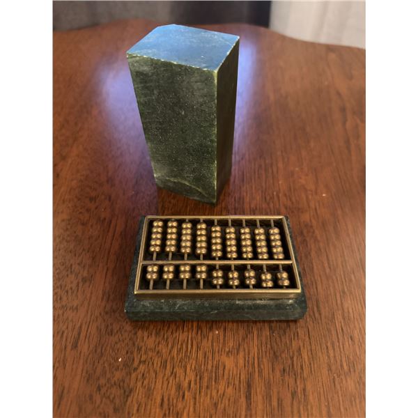 Abacus and stone