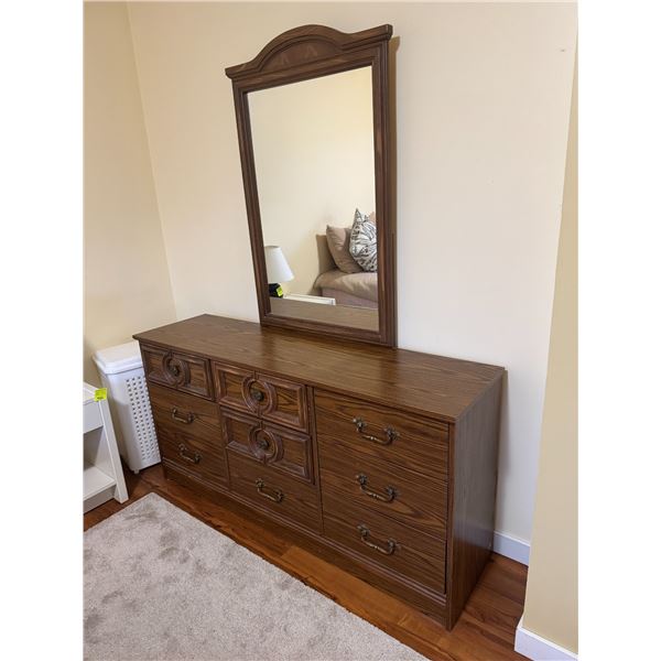Dresser and mirror 59 1/4" x 16" x 29 1/2" tall