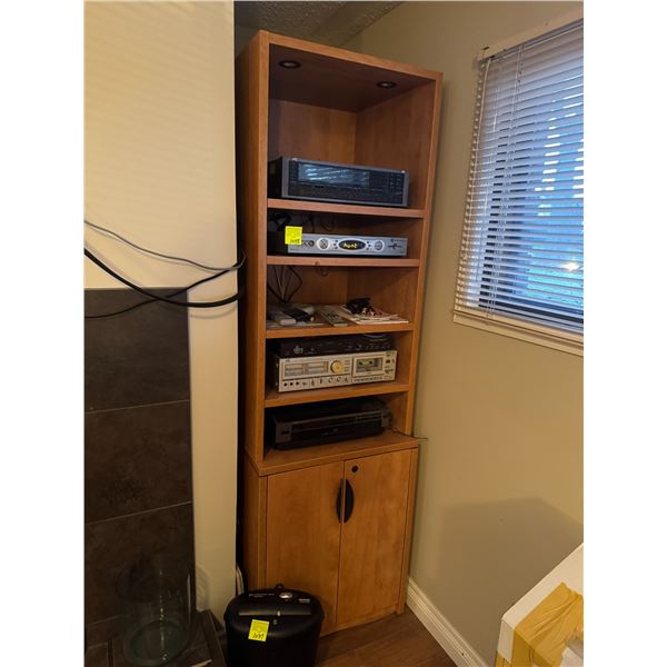 Cabinet shelf measures 23 and three-quarter inches by 21 1/2 x 78" tall