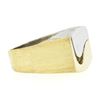 Image 5 : Vintage Swiss 18K Gold Ying Yang Ring w/ Engravable Rectangular & Textured Sides