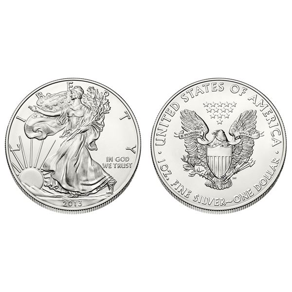 2013 American Silver Eagle.999 Fine Silver Dollar Coin