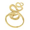 Image 7 : Vintage 14k Yellow Gold Textured Detailed Coiled Snake Statement Wrap Band Ring