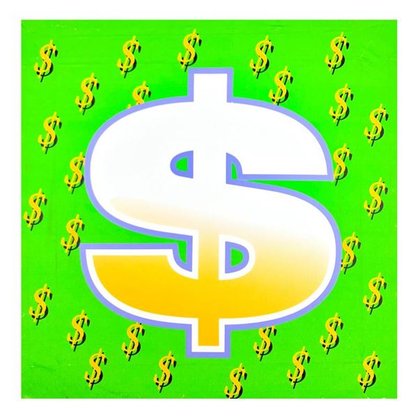 Dollar Sign (Green Bold) by Steve Kaufman (1960-2010)