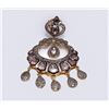 Image 2 : Pair of Mogul Style Silver Topped Gold & Polki Diamond Earrings