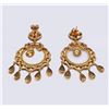Image 3 : Pair of Mogul Style Silver Topped Gold & Polki Diamond Earrings