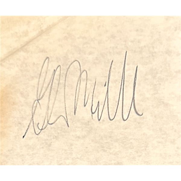 Glen Miller Autographed Cut