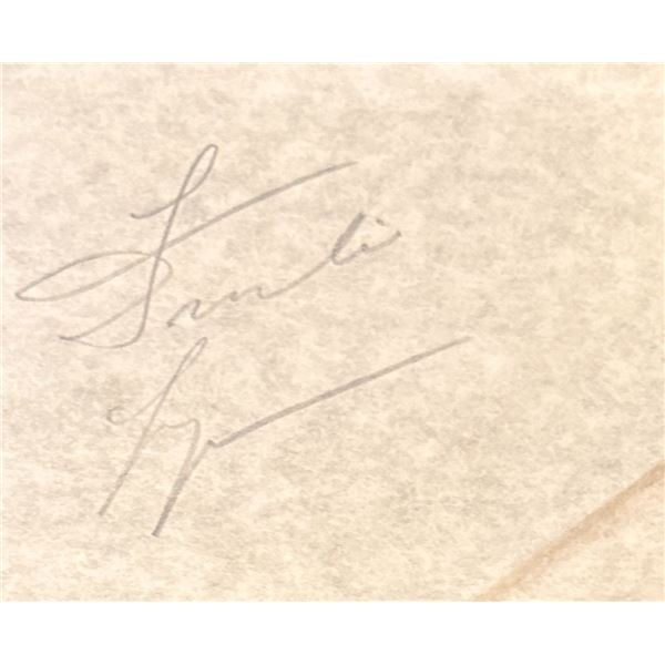 Frankie Lymon Autographed Page