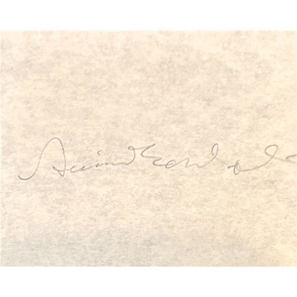 Amelia Earhart Autographed Page