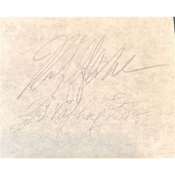 Thomas Jefferson George Washington Cut Autograph