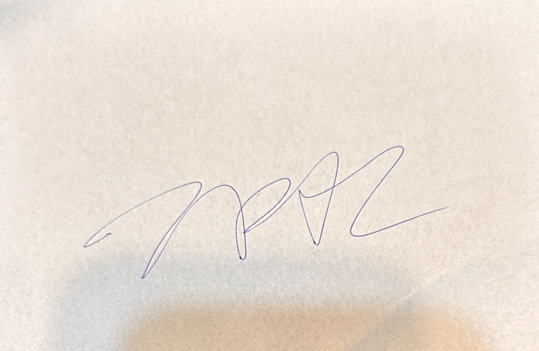 Autograf Pacepa 2 Pac Autographed Page