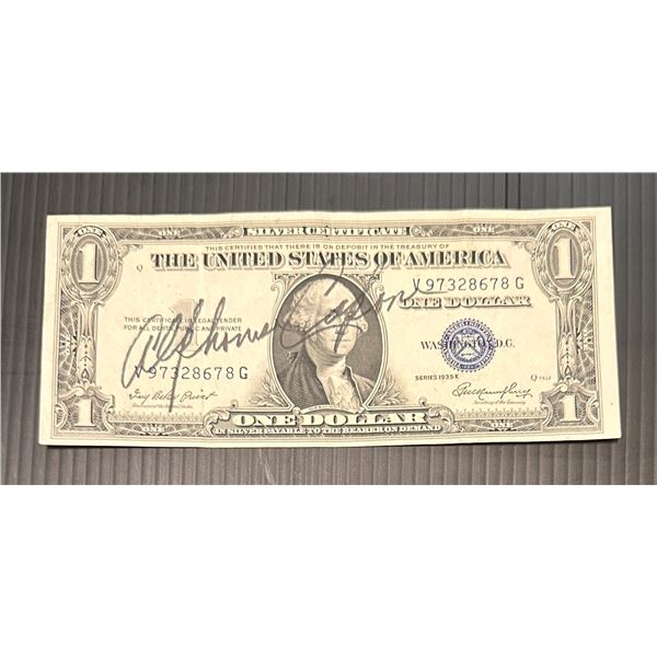 Al Capone Autographed $1 Bill
