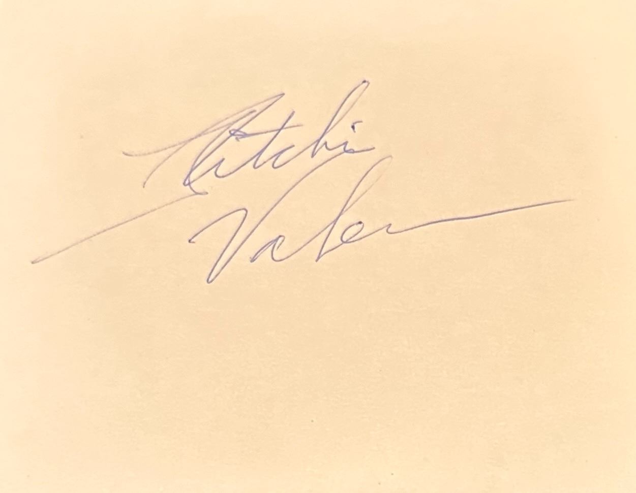 Ritchie Valens Cut Autograph