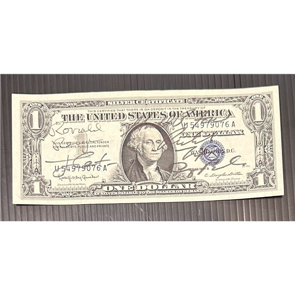 US Presidents Autographed $1 Bill