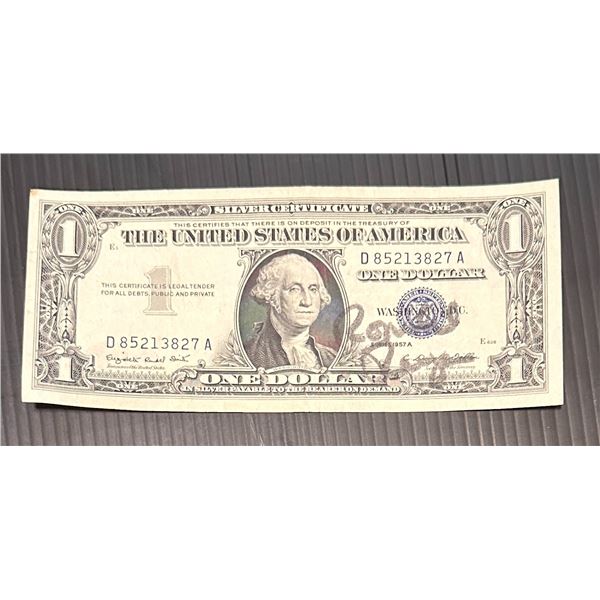 Ronald Reagan Autographed $1 Bill