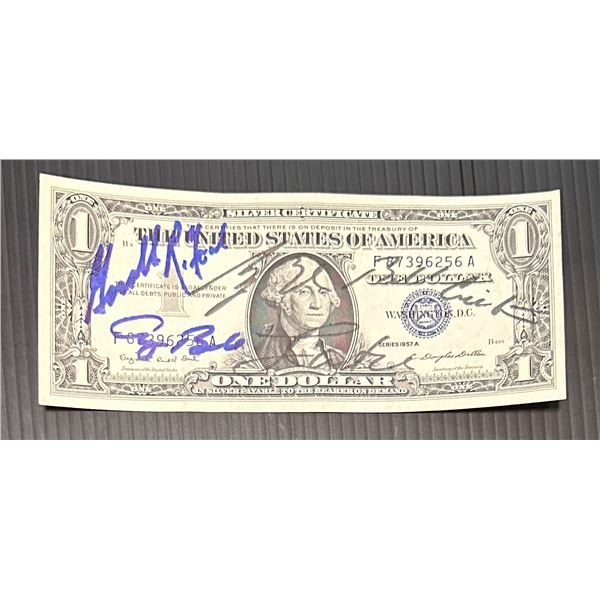 FORD BUSH SR & JR CLINTON CARTER Autographed