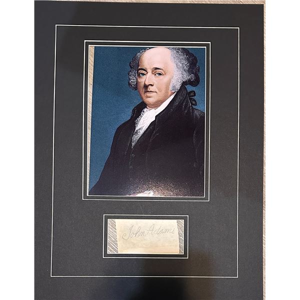 John Adams Autographed Display