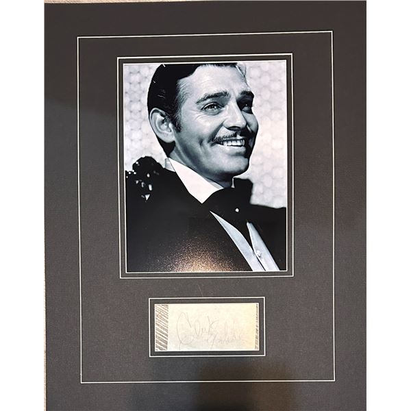 Clark Gable Autographed Display