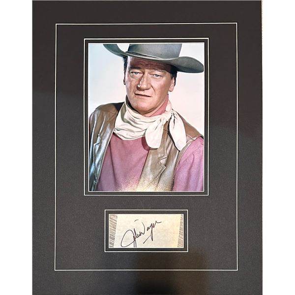 John Wayne Autographed Display