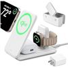 Image 1 : ESR Qi2 3 in 1 Wireless Charging Station,Travel for iPhone and Watch Charger Stand, Made for Apple W