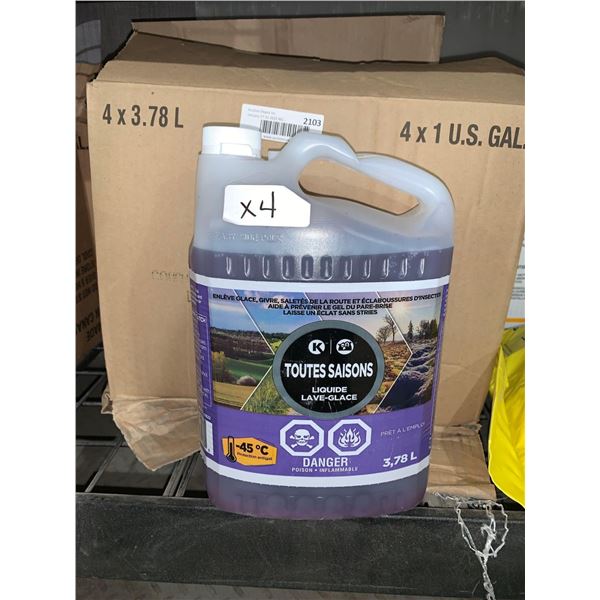 CASE LOT - Circle K All Season Windshield Washer Fluid -45°C 4 x 3.78L