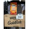 Image 1 : CASE LOT - Pepperidge Farms Goldfish Mega Bites Sharp Cheddar Baked Snack Crackers 12 x 167g