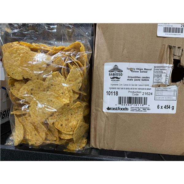 CASE LOT - Rabioso Mexicano Tortilla Chips Round Yellow Salted 6 x 454g