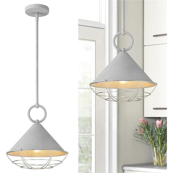 Emliviar 1-Light Adjustable Pendant Lamp 12.3 Inch, Modern Industrial Hanging Light Fixture Over Tab