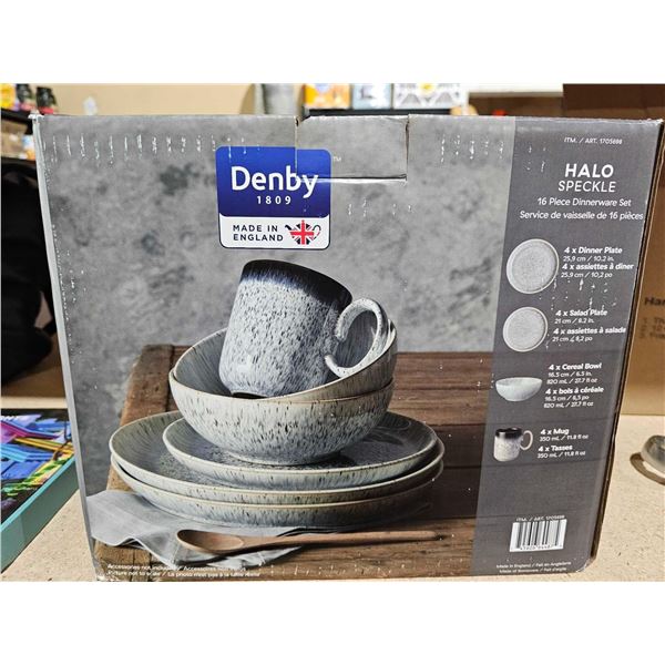 Denby Halo Speckle 16pc Dinnerware Set