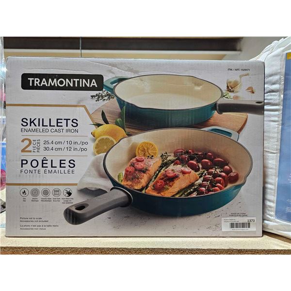 Tramontina Enameled Cast Iron Skillets 2pcs