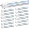 Image 1 : JESLED T8 LED Type B Tube Light, 4FT, 24W 3000LM 6500K, 4 Foot T12 LED Replacement Bulbs for Fluores