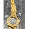 Image 2 : Ladies Gold Tone Dress Quartz Wrist Watch - New Sealed
