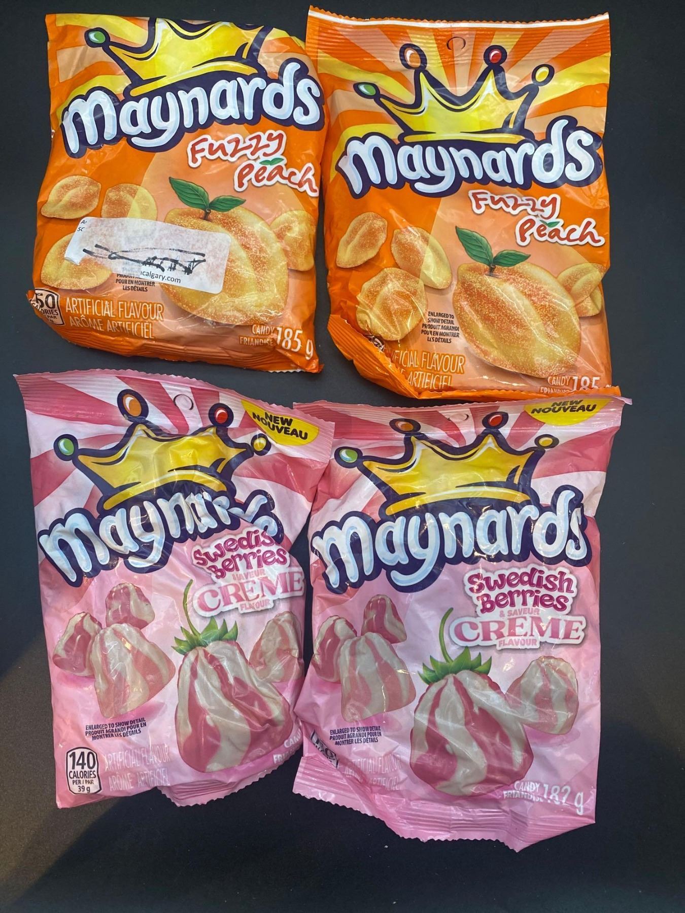 Maynards Fuzzy Peach Candy, 185 Grams, 2 Bag's -Maynards Swedish ...
