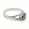 Image 2 : Silver Blue Moissanite(1.35ct) Rhodium Plated Mens Ring Ring (~Size 9) (~weight 2.85g)