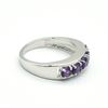 Image 2 : Silver Amethyst(1.8ct) Rhodium Plated Ring (~Size 7) (~weight 2.75g)