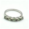 Image 1 : Silver Green Sapphire(1.25ct) Rhodium Plated Ring (~Size 7) (~weight 2.35g)