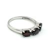 Image 2 : Silver Garnet(1.35ct) Rhodium Plated Ring (~Size 6.5) (~weight 2.05g)