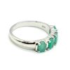Image 2 : Silver Emarald(2.55ct) Rhodium Plated Ring (~Size 7) (~weight 3.15g)