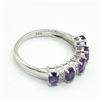 Image 2 : Silver Amethyst White Topaz(1.35ct) Rhodium Plated Ring (~Size 7) (~weight 2.15g)