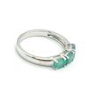 Image 2 : Silver Emerald(0.9ct) Rhodium Plated Ring (~Size 7) (~weight 2.25g)