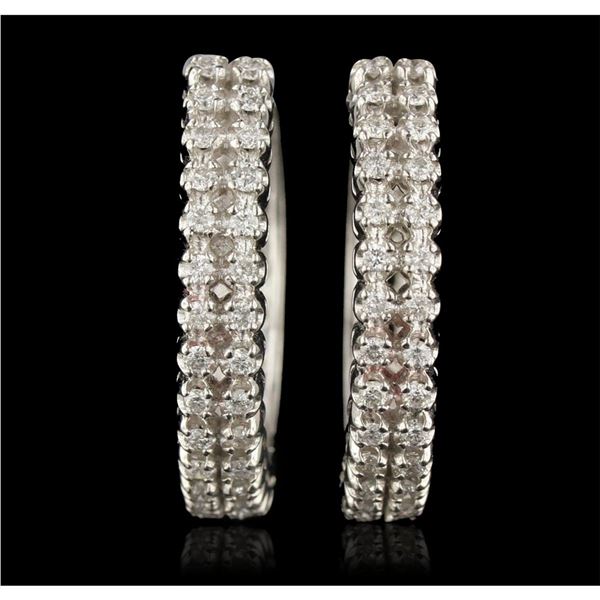 14KT White Gold 1.27ctw Diamond Earrings A7264