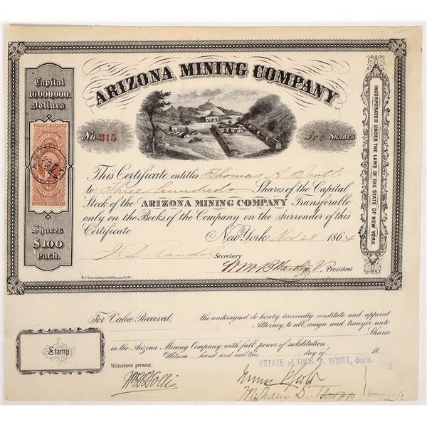 Arizona Mining Company Stock, 1864 [191480]