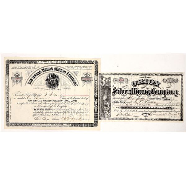 Arizona Mining Stock Pair, 1880-83 [191254]