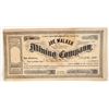 Image 1 : Joe Walker Mining Stock, 1871,Very Rare [193466]