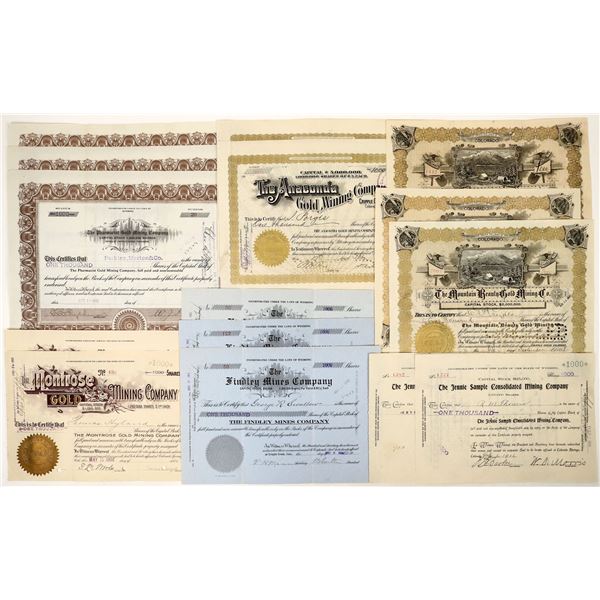 Cripple Creek Mining Stocks Mix, c1897-1912 (15) [191311]
